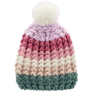 Oshkosh B'gosh Chunky Knit Pom Pom Hat Baby RAINBOW 12 - 24 Months